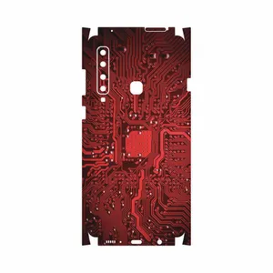 MAHOOT Red Printed Circuit Board-FullSkin Cover Sticker for Samsung Galaxy A9 2018