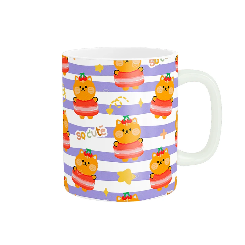 ماگ مدل الگوی گرافیکی گربه ی بامزه کد 1429