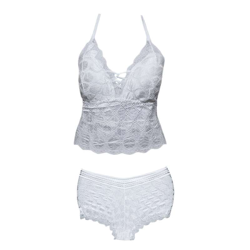 ست شورت و نیم تنه زنانه مدل پرطاووس رنگ سفید