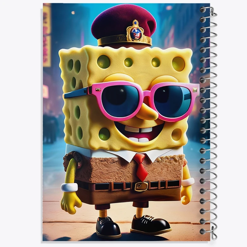 دفتر شطرنجی 50 برگ خندالو مدل باب اسفنجی کد F1857