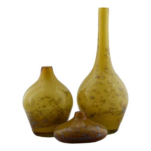 گلدان شیشه ای  کد 543 مجموعه 3 عددی