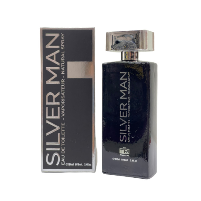 ادو تویلت مردانه  تی آر آی مدل SILLVER MAN حجم 100 میلی لیتر
