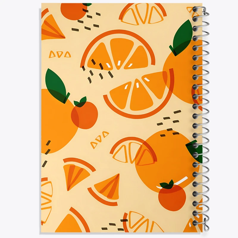 دفتر ژورنال نویسی 50 برگ خندالو مدل نقطه ای طرح پترن پرتقال کد N5394