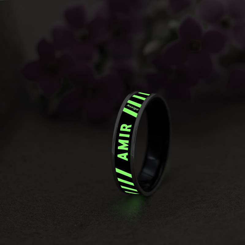 انگشتر ناکسیگو مدل شب تاب طرح امیر کد RB15916