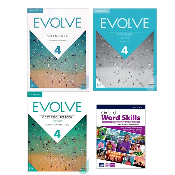 کتاب Evolve 4 و Oxford Word Skills Intermediate 2nd اثر جمعی از نویسندگان انتشارات دانشگاه کمبریج 4 جلدی