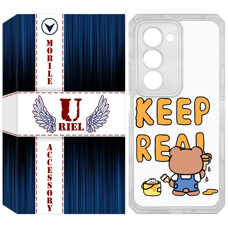 کاور یوریل مدل Clear کد 15 طرح خرس مناسب برای گوشی موبایل شیائومی Redmi 15 4G