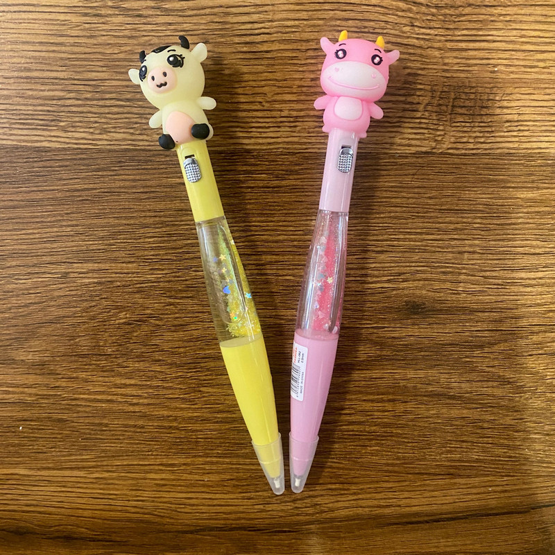 روان نویس مدل آکواریومی چراغدار طرح گوساله خندان مجموعه 2 عددی