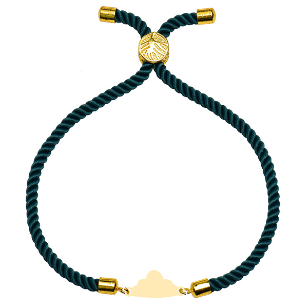 دستبند طلا 18 عیار دخترانه کرابو طرح ابر مدل Krd1763