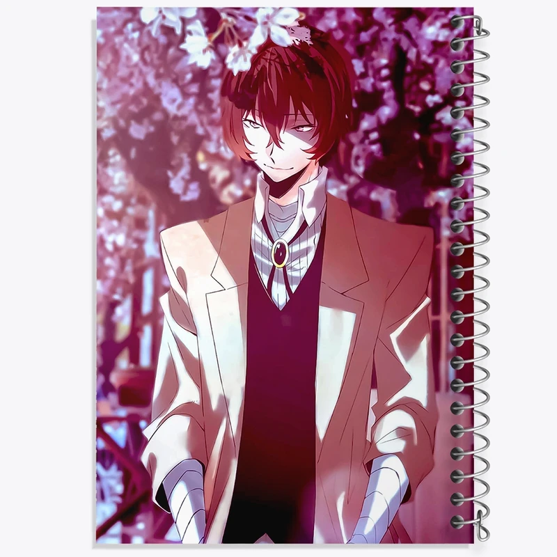 دفتر ژورنال نویسی 50 برگ خندالو مدل نقطه ای طرح دازای انیمه سگ های ولگرد بانگو کد F2479