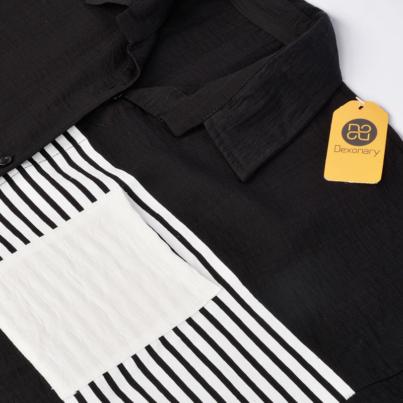 شومیز آستین بلند زنانه دکسونری مدل  256004102 بابوس رنگ مشکی