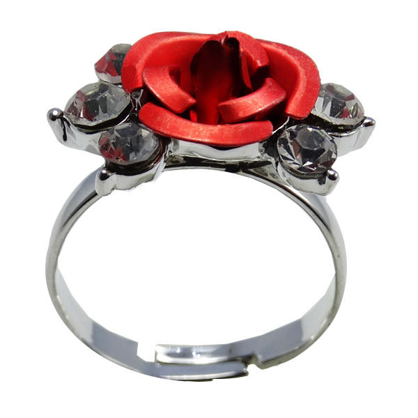 انگشتر دخترانه مدل گل رز کد ANZ 100 انگشتر دخترانه مدل گل رز کد ANZ 100