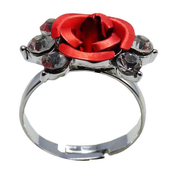 انگشتر دخترانه مدل گل رز کد ANZ 100 انگشتر دخترانه مدل گل رز کد ANZ 100