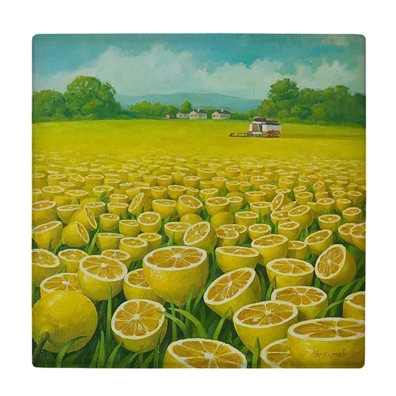  زیر لیوانی  طرح نقاشی لیمو ترش کد    5849989_4347
