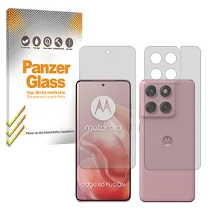 Panzer Glass Hydrogel model Transparent Screen Protector for Motorola Edge 60 Fusion mobile phone along with the back protector