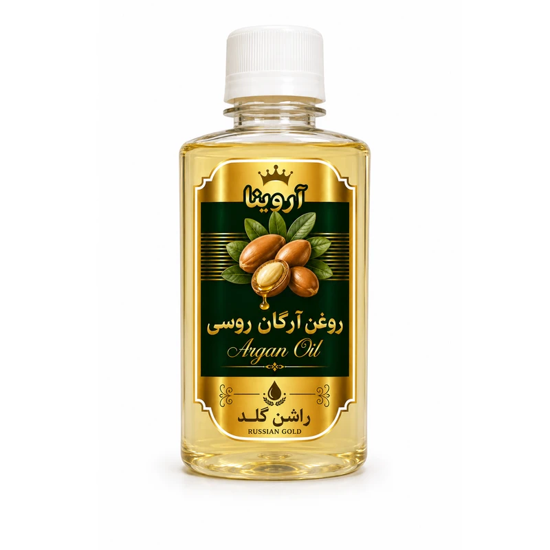 روغن آرگان روسی آروینا مدل RAO حجم ۱۲۰ میلی لیتر