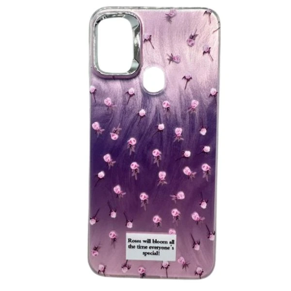 کاور طرح گل‌دار صورتی مناسب برای گوشی موبایل سامسونگ Galaxy A11