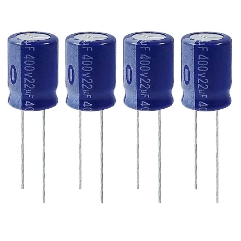 خازن الکترولیت 22 میکروفاراد 400 ولت آکسبوم مدل TEC-22400 بسته 4 عددی