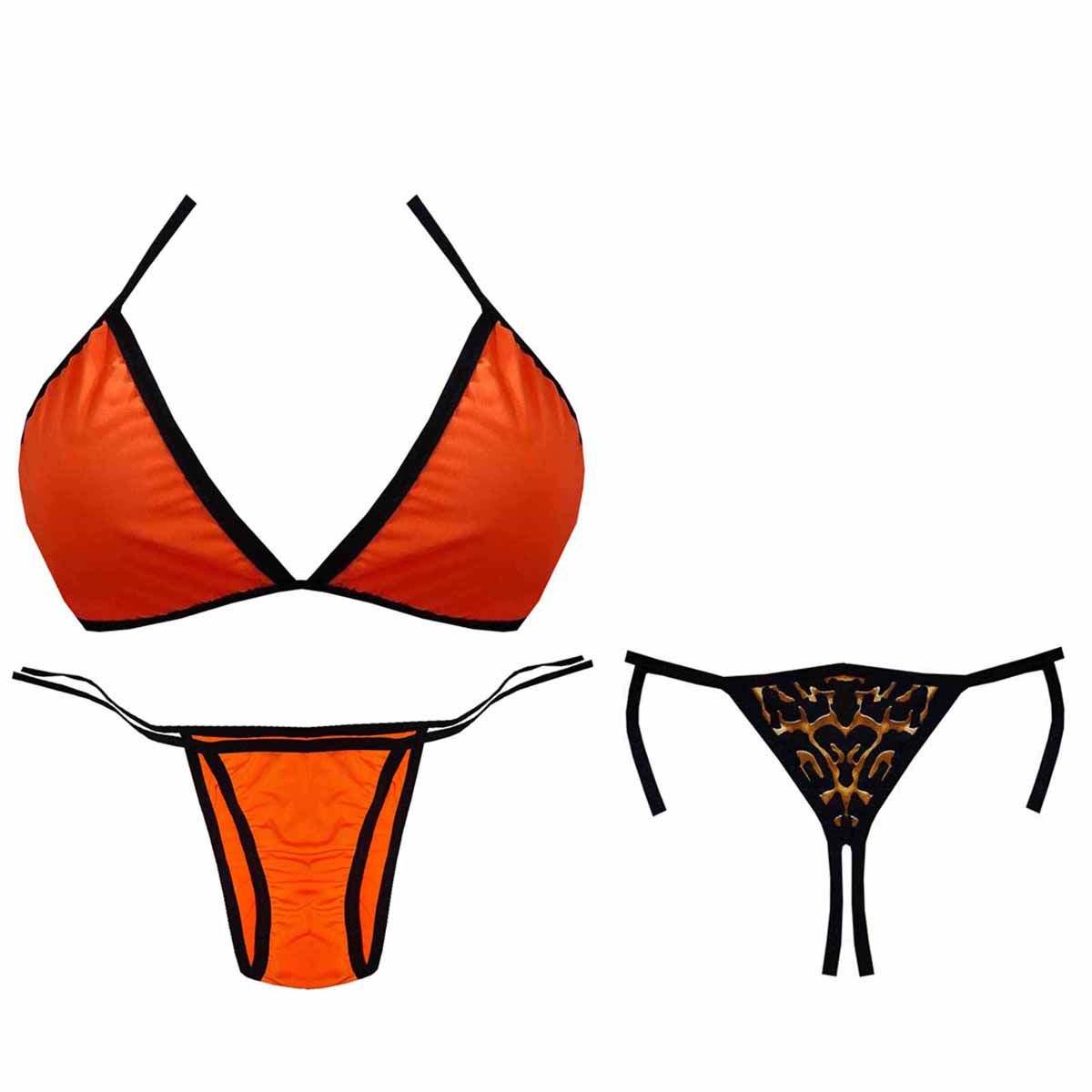 ست شورت و سوتین زنانه مدل بدون کاپ کد Oid-StW0000001236044 Nar بسته 3 عددی -  - 1