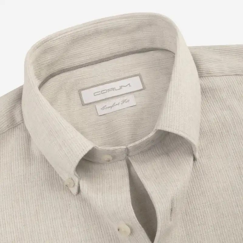 پیراهن آستین بلند مردانه کروم مدل یقه دکمه دار کد 2420116