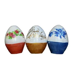 تخم مرغ تزیینی مدل گل مجموعه 3 عددی