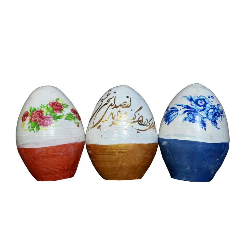 تخم مرغ تزیینی مدل گل مجموعه 3 عددی