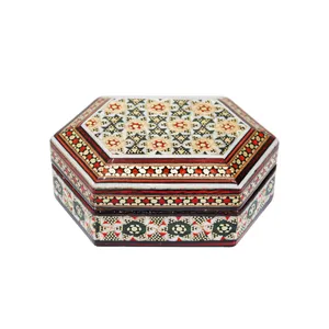 جا سکه ای خاتم کاری مدل شش ضلعی کد Hexagon8p5