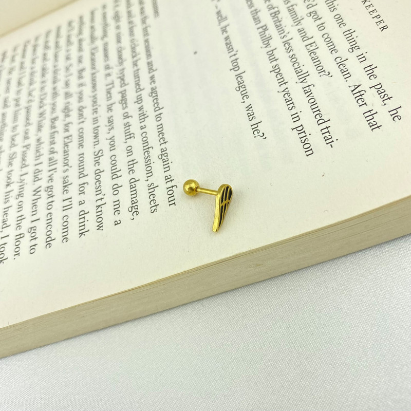 پیرسینگ گوش زنانه مدل پر بال کد P4269