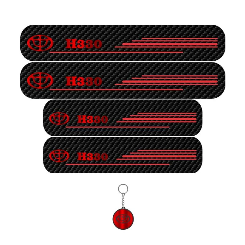 برچسب پارکابی خودرو لندمون کد LC040 MR مناسب برای برلیانس H330 مجموعه 4 عددی به همراه جاکلیدی