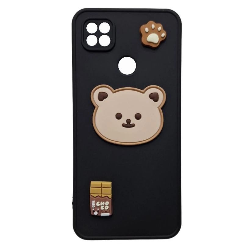 کاور طرح عروسک خرسی مدل 9c مناسب برای گوشی موبایل شیائومی Redmi 9C / 10A