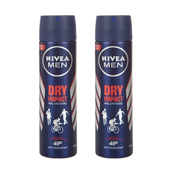 اسپری ضد تعریق مردانه نیوآ مدل Quick dry حجم 150 میلی لیتر مجموعه 2 عددی