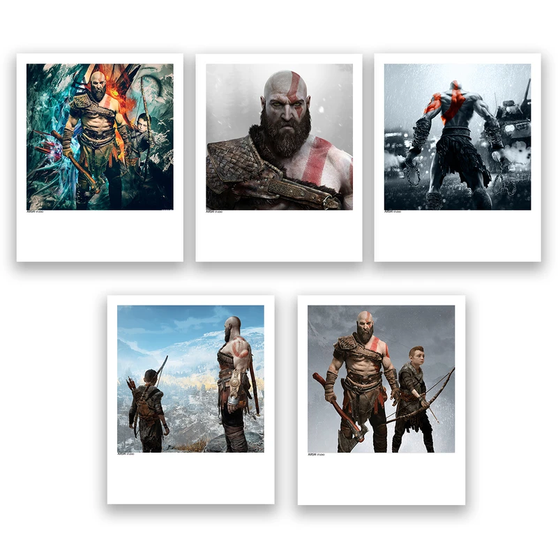 آویز تزیینی عرش مدل بازی خدای جنگ God of War کد Asa151 مجموعه پنچ عددی 