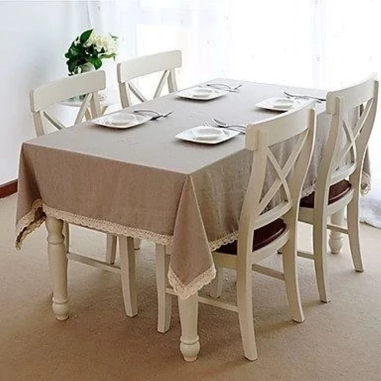 رومیزی مدل لینن نواردوزی شده کد 032 سایز 185x125 سانتی‌متر