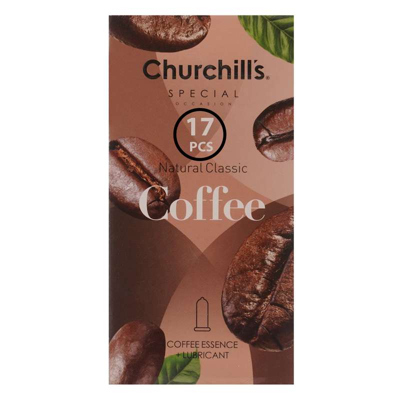  کاندوم چرچیلز مدل CHC_coffeee بسته 17 عددی