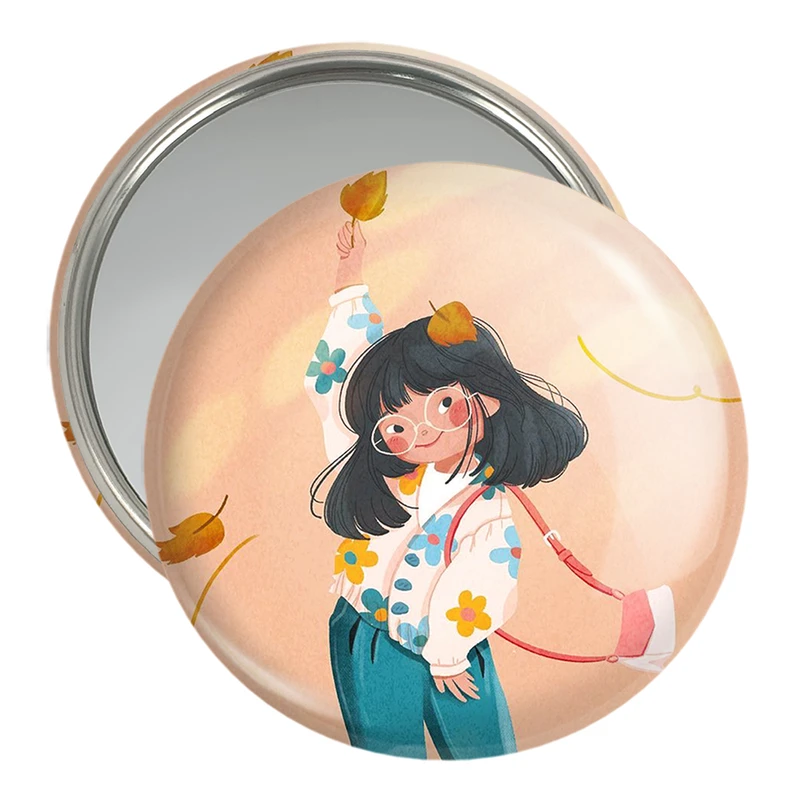 آینه جیبی خندالو مدل دخترانه فانتزی کد 25739