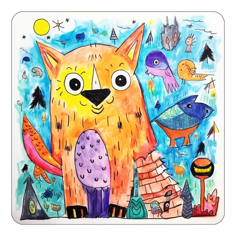 مگنت کاکتی طرح حیوانات رنگی مدل mp26448