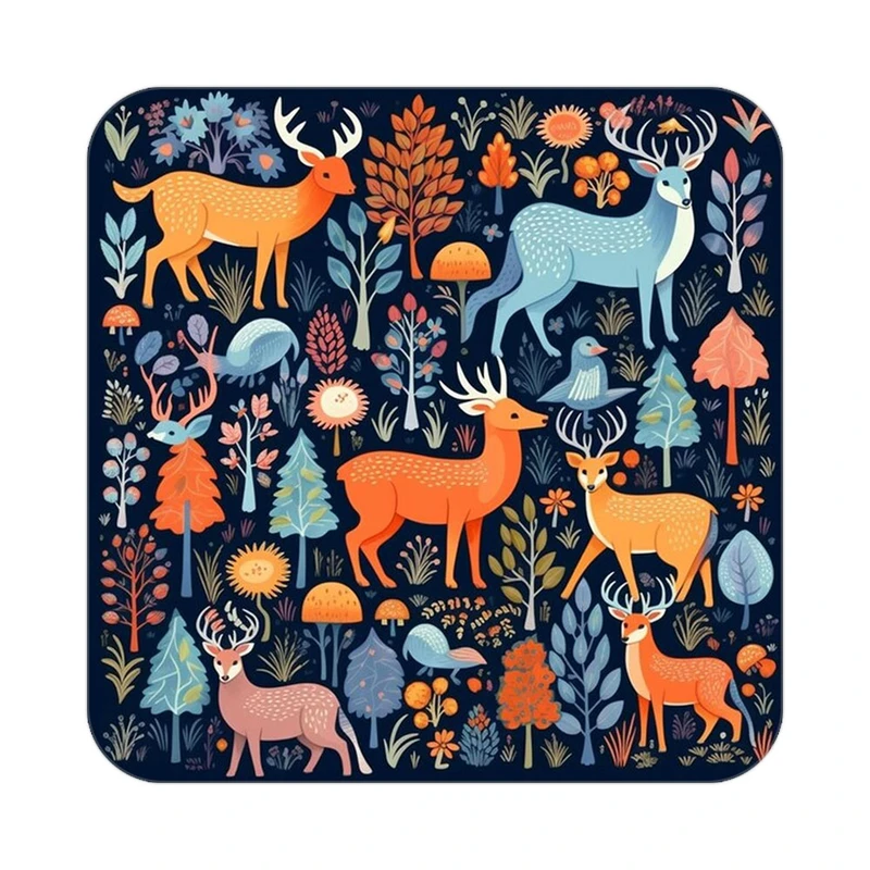 زیر لیوانی کاکتی طرح حیوانات رنگی مدل mp26310