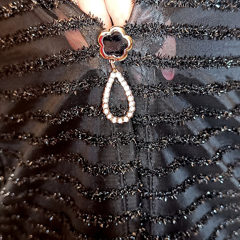 بلوز آستین بلند زنانه مدل لمه رنگ مشکی