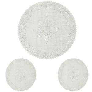 رومیزی طرح هشت پر مجموعه 3 عددی