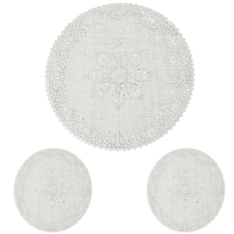 رومیزی طرح هشت پر مجموعه 3 عددی