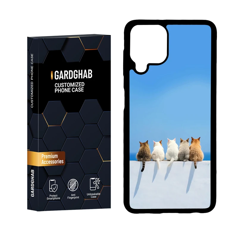   کاور گارد قاب مدل پشت گلس هنری مناسب برای گوشی موبایل سامسونگ Galaxy A22 4G