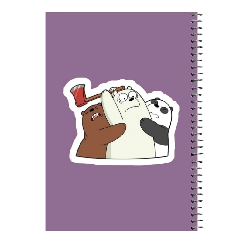 دفتر مشق 80 برگ اس جی مدل خرس های کله فندقی     