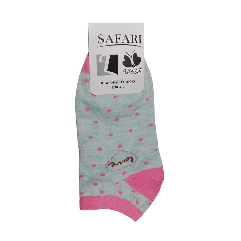 جوراب دخترانه سفری طرح خالدار کد 130202 