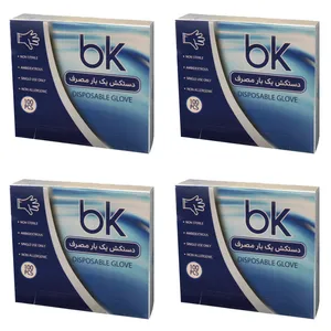 دستکش یکبارمصرف بی کی مدل ws864 مجموعه 4 عددی