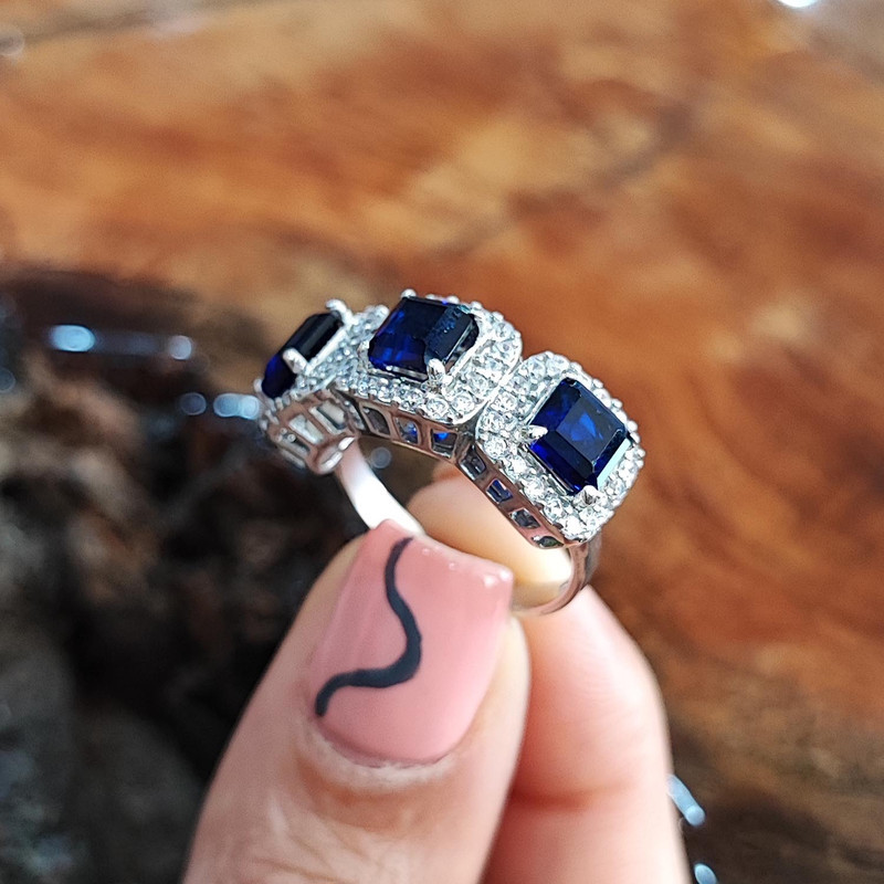 انگشتر نقره زنانه مدل یاقوت rzzdeh-023