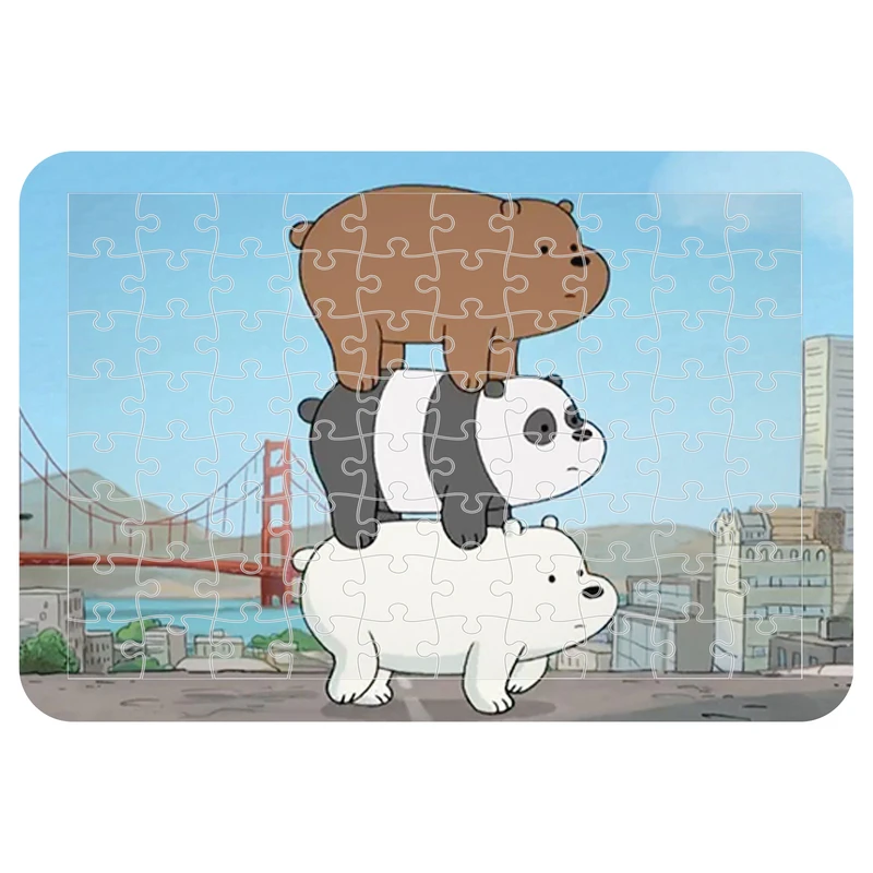 پازل 54 تکه اطلس آبی طرح سه خرس کله پوک مدل P1088