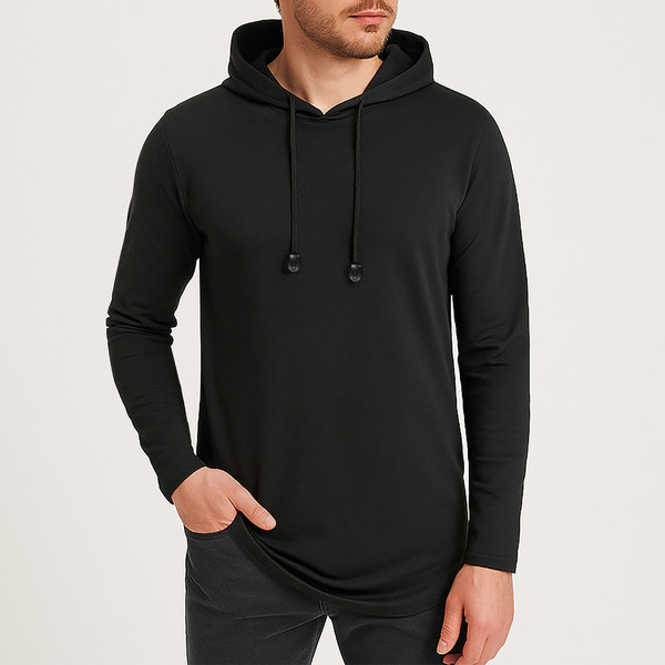 تخفیف تی شرت کلاه دار مردانه باینت مدل 511-1