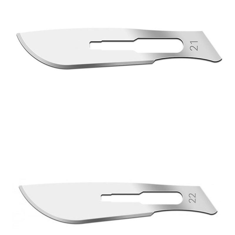 دسته تیغ جراحی مدل  G40021 شماره 4 به همراه تیغ مدل  SKLJ مجموعه 7 عددی