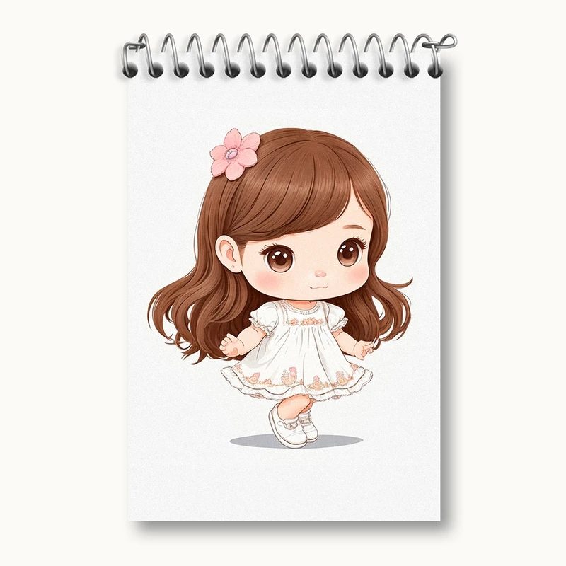 دفتر یادداشت 50 برگ خندالو مدل دخترانه کد F2094