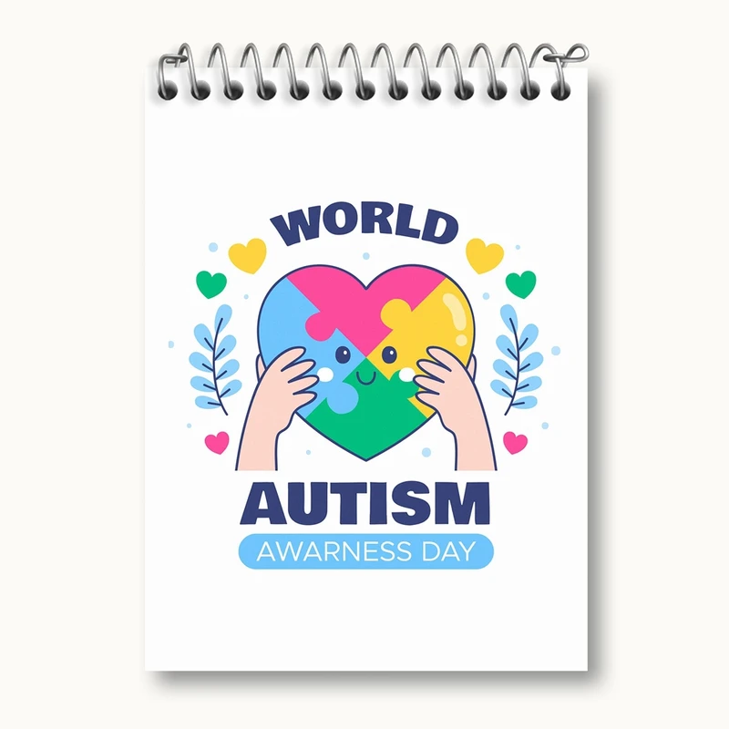 دفتر یادداشت 50 برگ خندالو مدل اتیسم Autism کد 26751