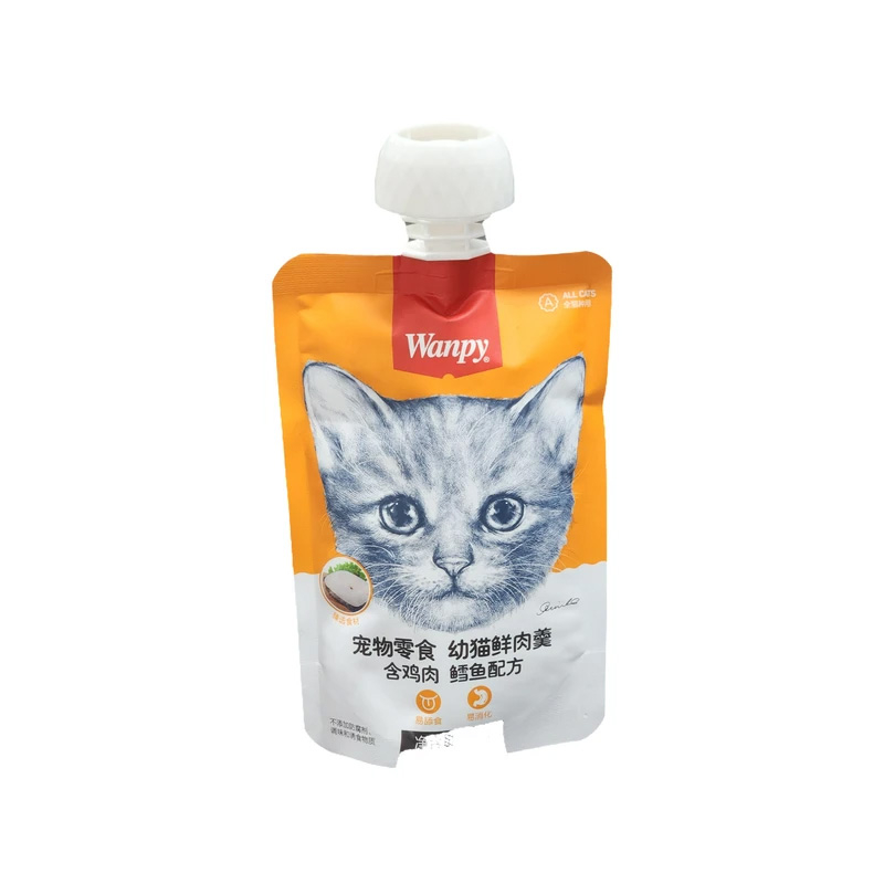 تشویقی پودینگ گربه ونپی مدل مرغ و ماهی کاد وزن 90 گرم